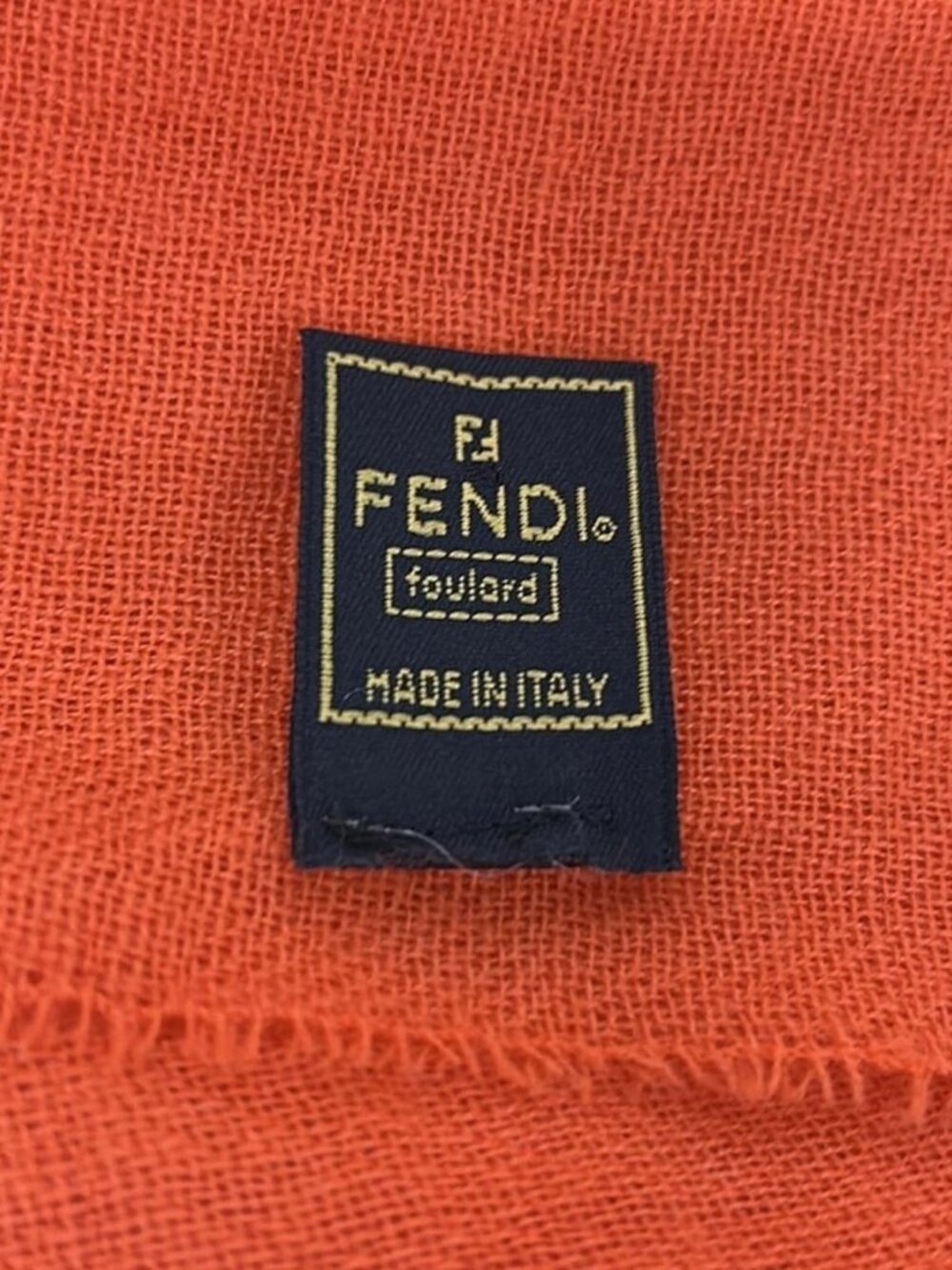 FENDI - Orange Wool Scarf - Picture 2 of 6